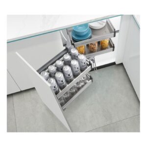 Newmatic Kitchen Hardware BK5080 Magic Corner Basket (Right and Left Corner)