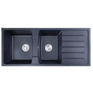 Newmatic Double 117Q Black Quartz Kitchen Sink