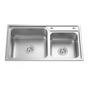 Newmatic Double 82 Stainless Steel Kitchen Sink, Deep-Bowl