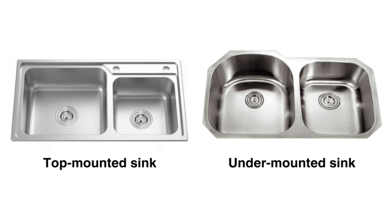 Under-mount and top-mount stainless steel sinks