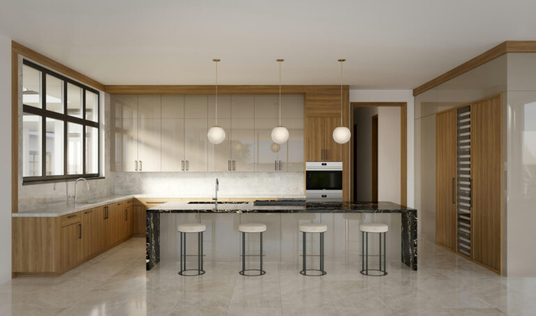 Stylish Island Kitchen Design with Newmatic Sintered Stone Countertop