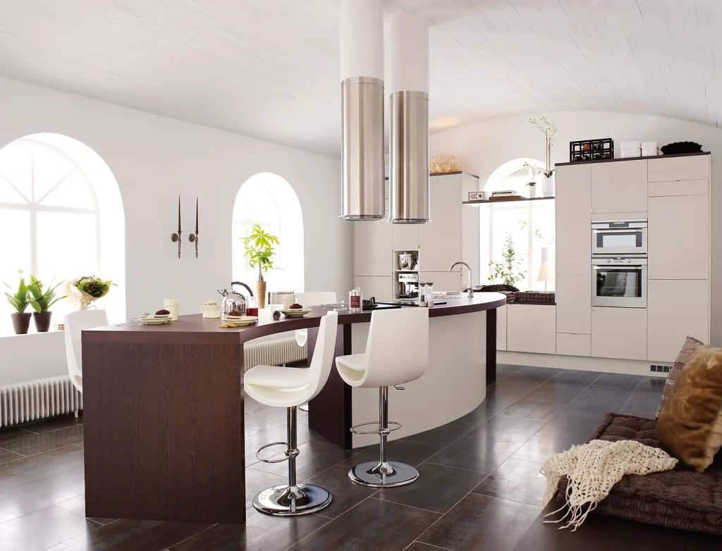 Island Kitchen Design with High-end Hoods