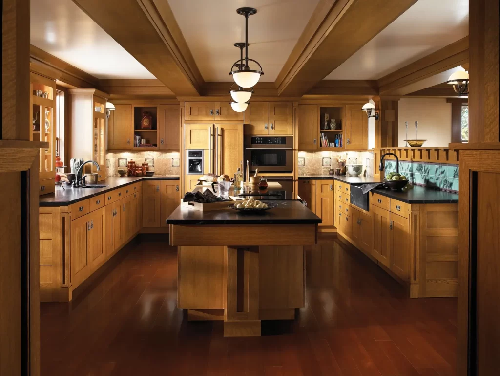 All Brown Kitchen Cabinet Design