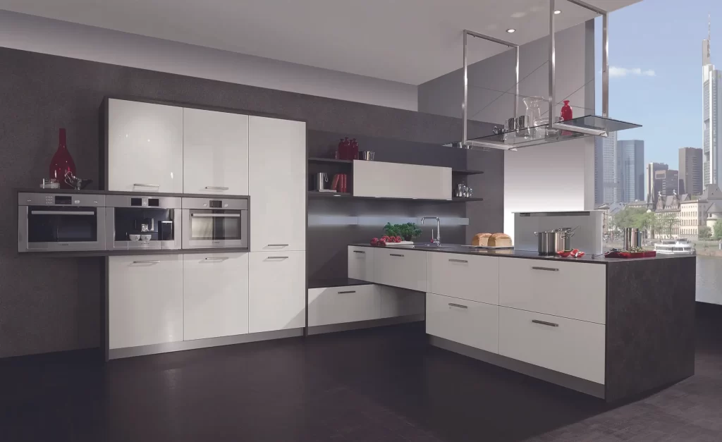 Best Kitchen Design with Built-in Ovens, Induction Cooker, Sink and Tap