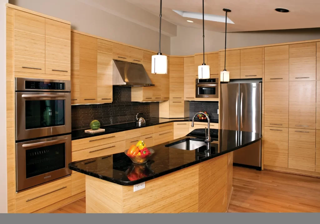 Blending Black and Brown Kitchen Design