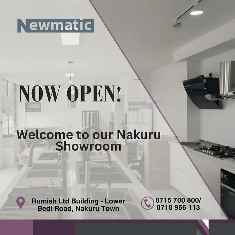 Newmatic Kitchen Kenya Nakuru Showroom at Rumish Building Lower Bedi Rd