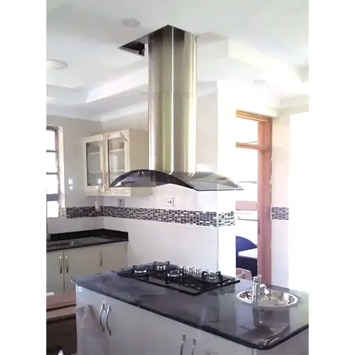 Installed H95.9P Kitchen Island Hood