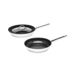 Fully Induction Stainless Steel Ceramic Non-Stick 3-Piece Cookware - Pans