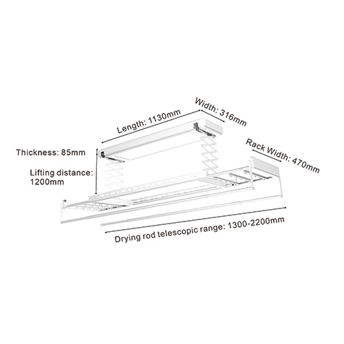 BK5190 Smart Laundry Rack Dimensions